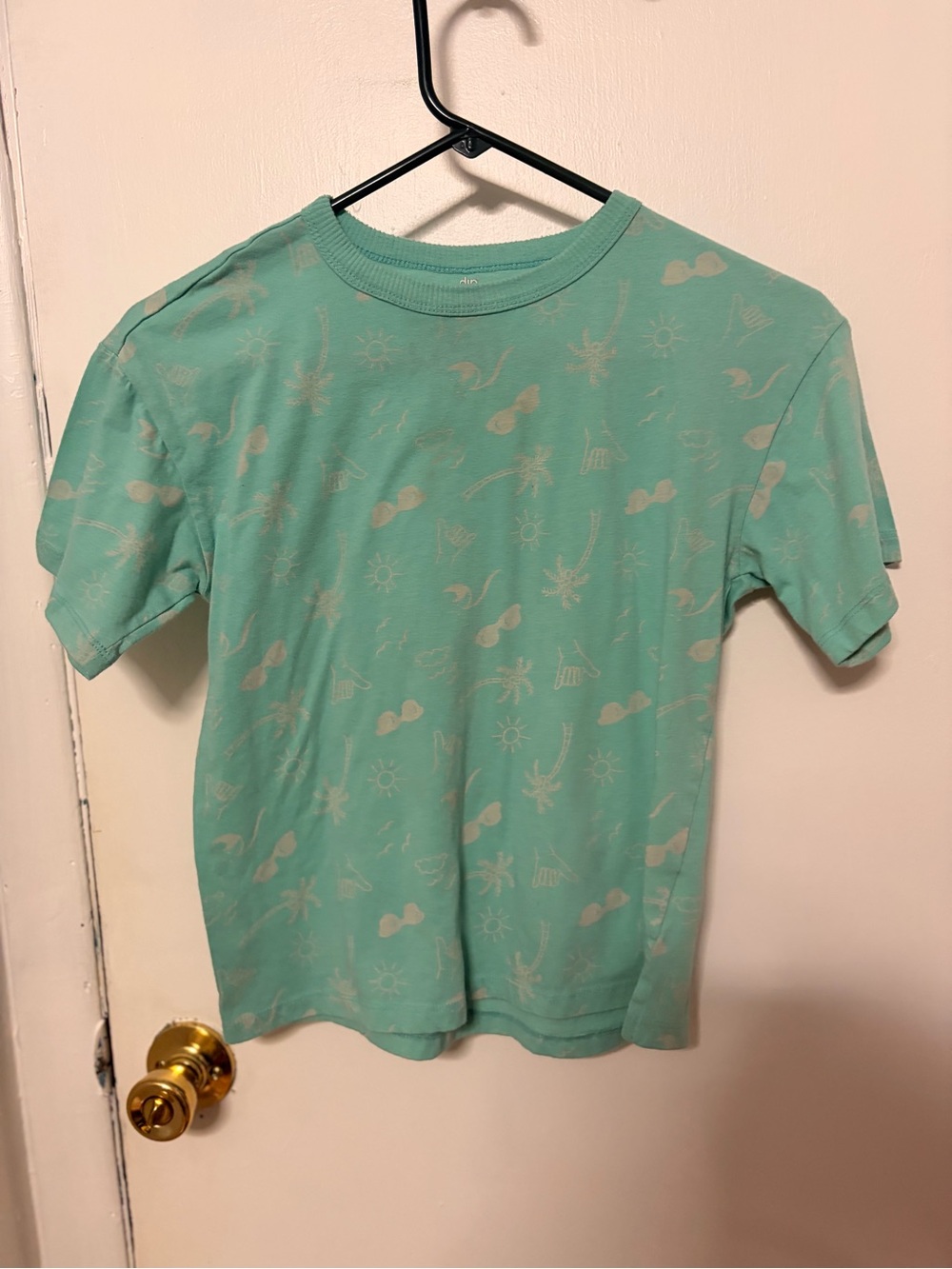 dip Mint Green Short Sleeve Tee with Summer Icons